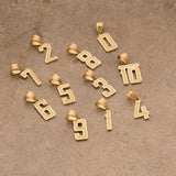 10k Solid Gold Small Jersey Number Pendant