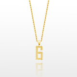 10k Solid Gold Small Jersey Number Pendant