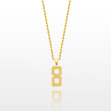 10k Solid Gold Small Jersey Number Pendant