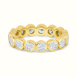 Men's Vermeil Round Diamond Bezel Ring