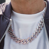 2 Row Diamond Cuban Chain Baguette 18mm