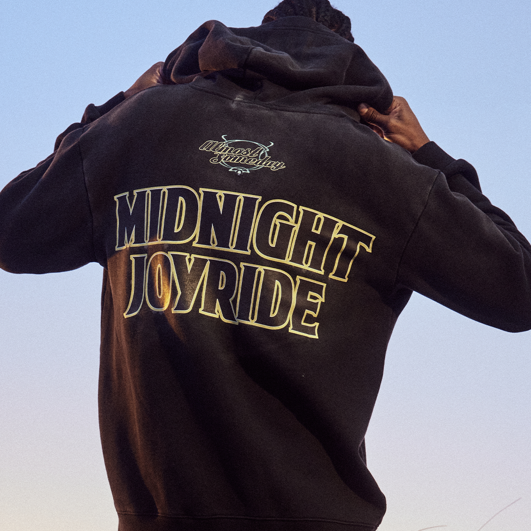Midnight ZipUp Hoodie (Sun Fade Black)