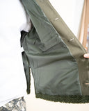 Vintage Military Sherpa Jacket - Olive