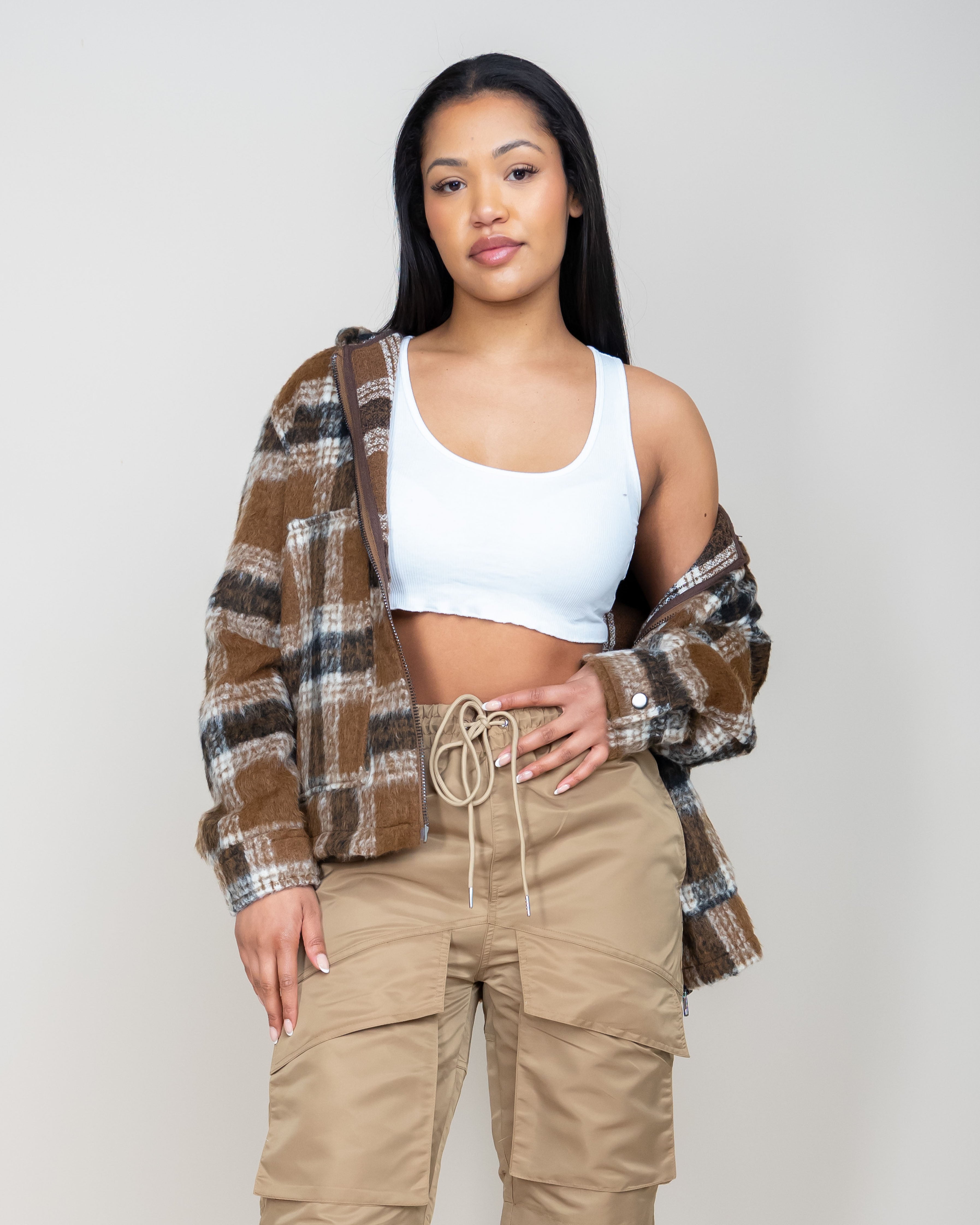 EPTM Mohair Flannel Jacket - Brown