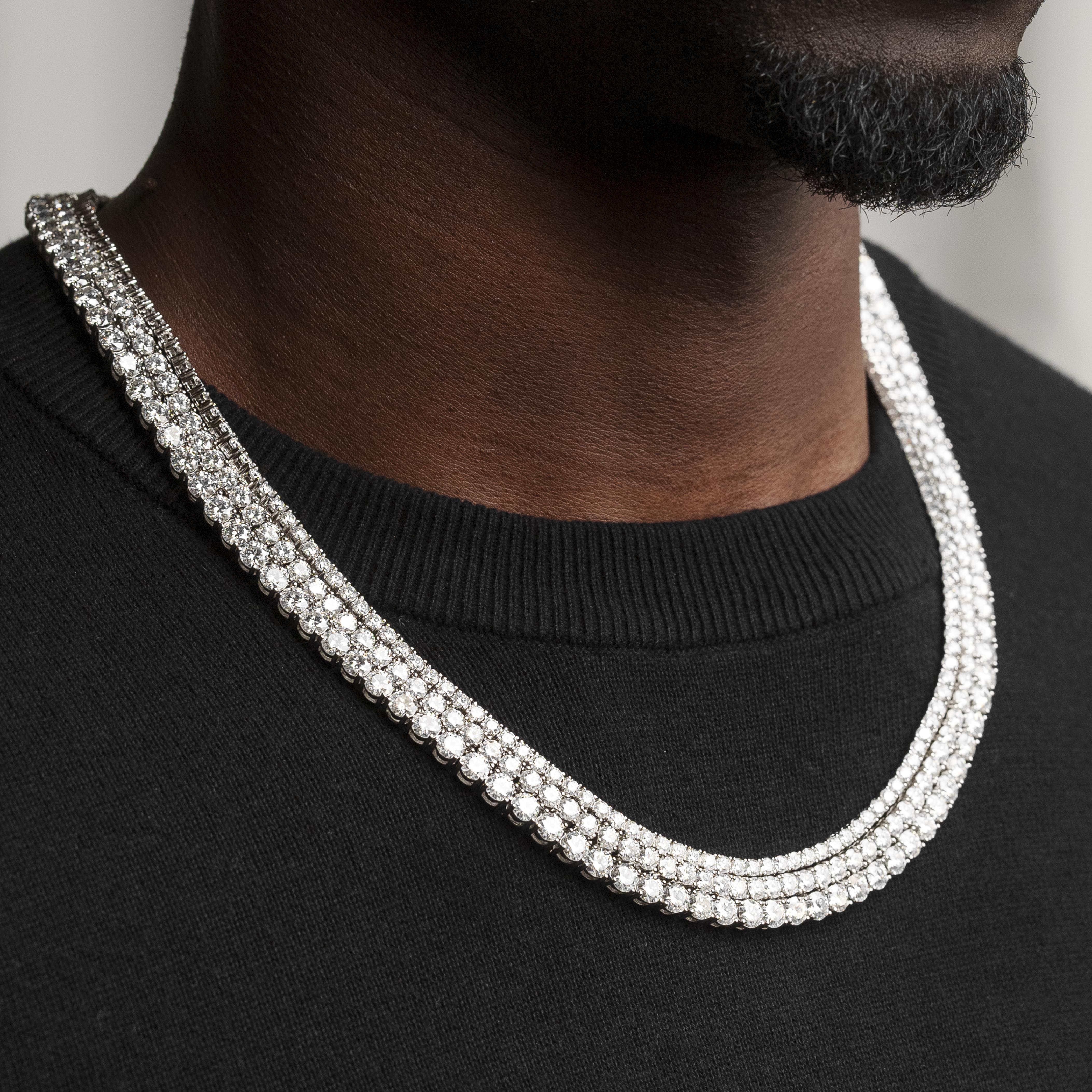 Moissanite Diamond Silver Tennis Chain