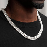 Moissanite Diamond Silver Tennis Chain