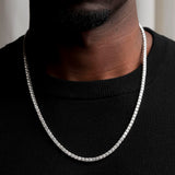 Moissanite Diamond Silver Tennis Chain