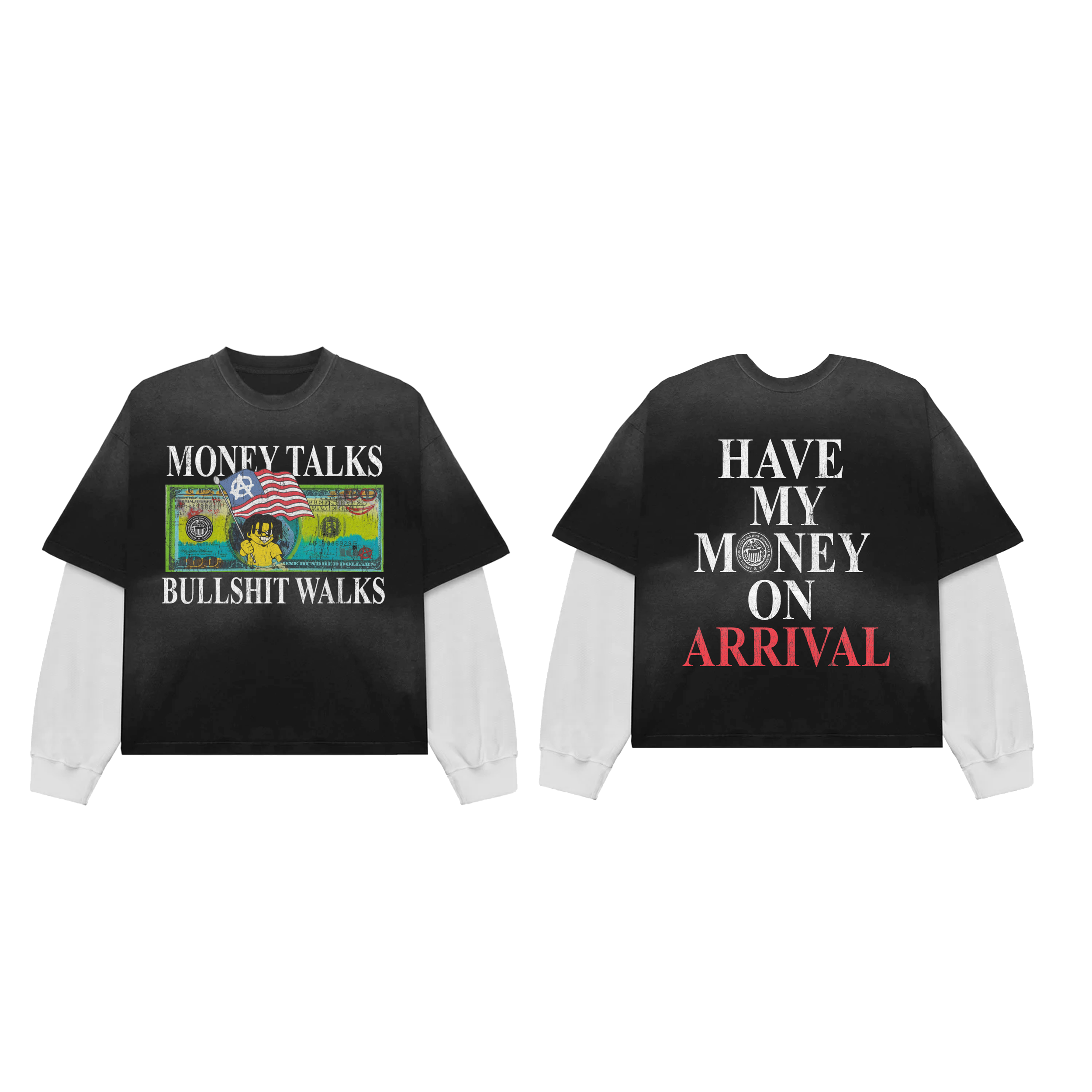 MONEY TALKS LAYERED TEE