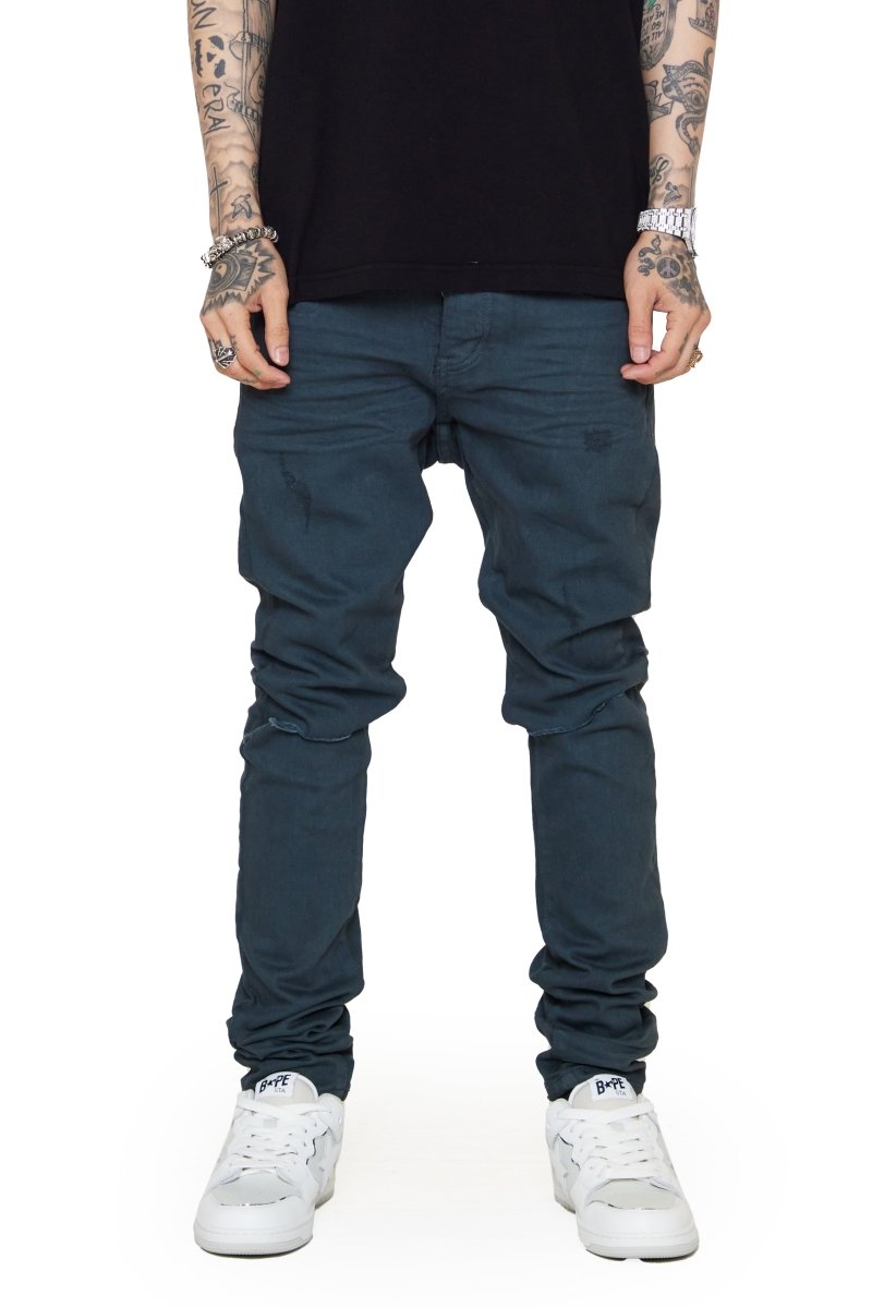 "MR CLEAN 2.0” SKINNY JEAN VINTAGE OLIVE