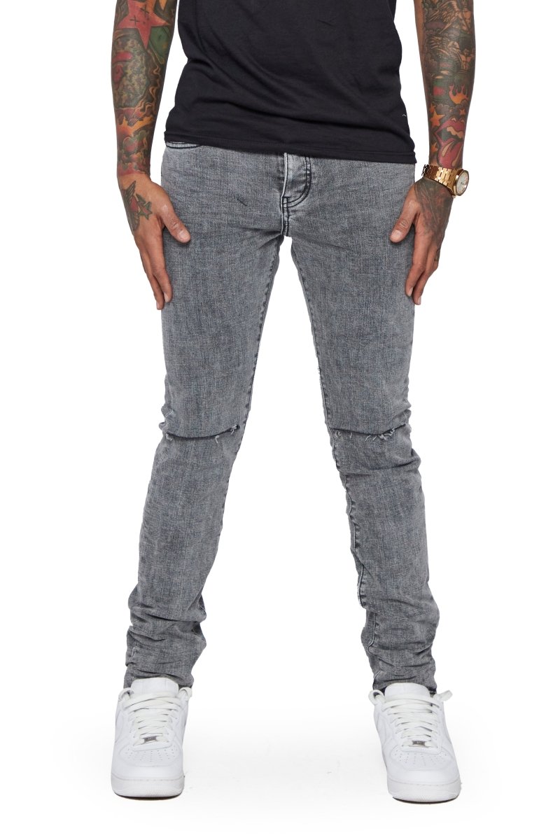"MR CLEAN” SKINNY JEAN LT.GREY WASHED