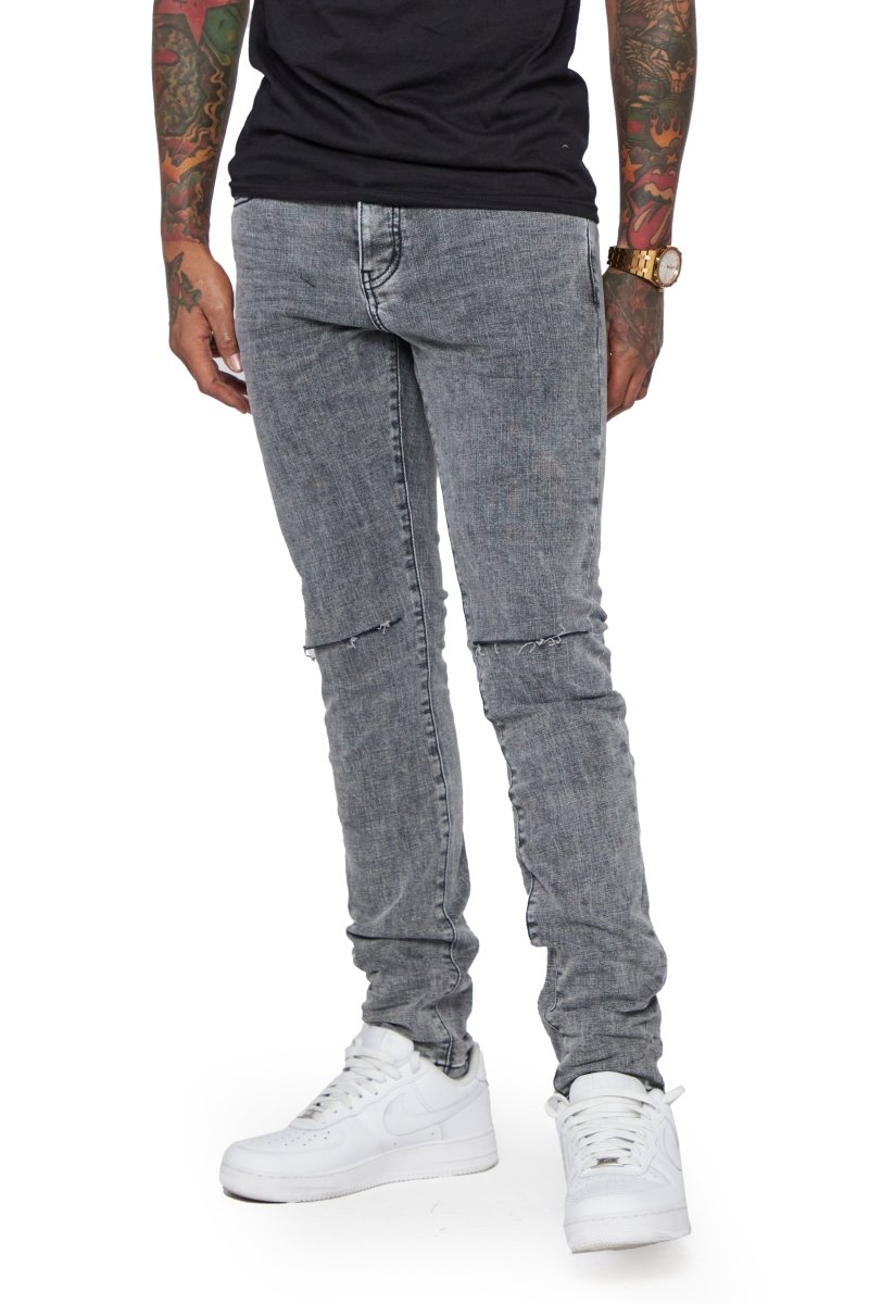 "MR CLEAN” SKINNY JEAN LT.GREY WASHED