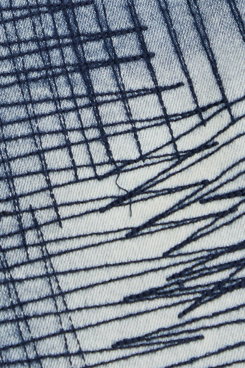 "MR. EMBROIDERY" STACKED FLARE JEAN ARTIC MIDNIGHT