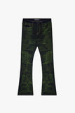 "MR. EMBROIDERY" STACKED FLARE JEAN NEON NIGHTSHADE