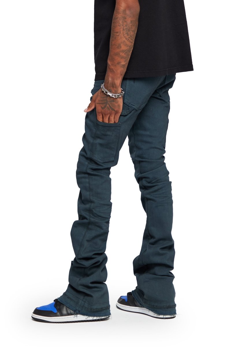 “MR EXTENDO" JEANS BLUE JAY VINTAGE OLIVE