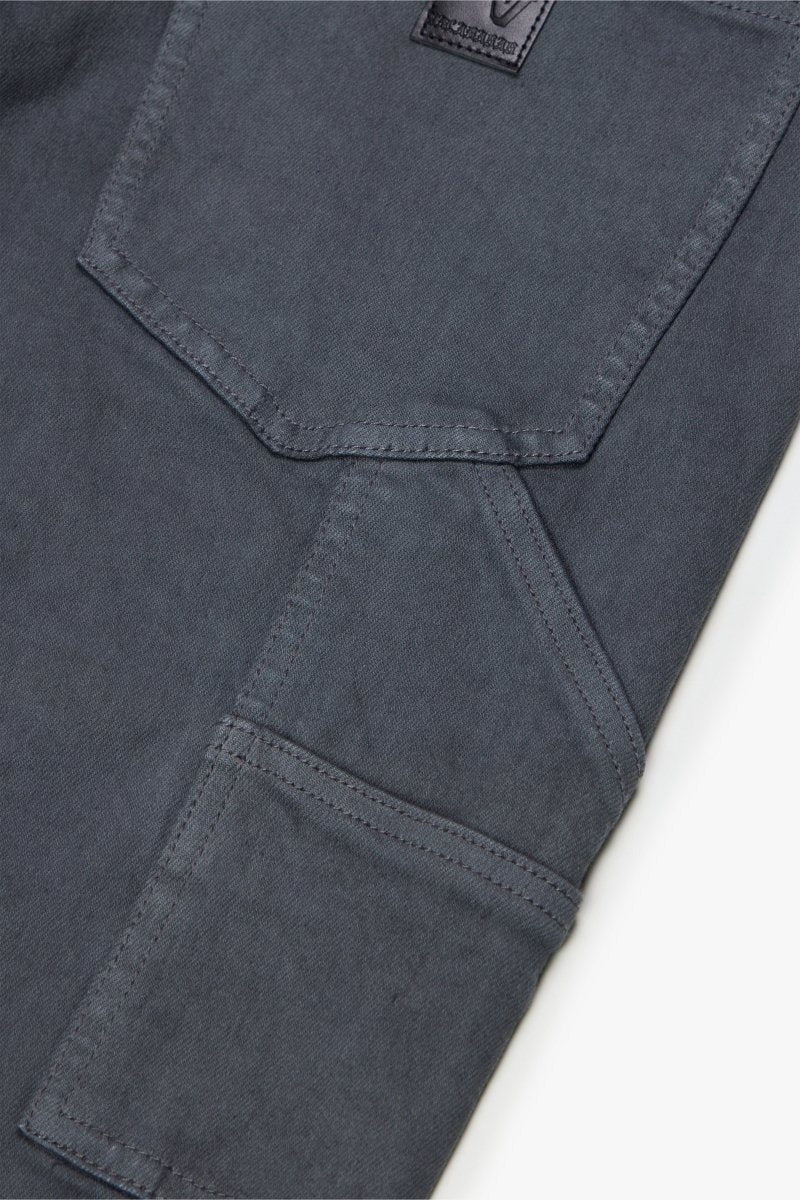 "MR. EXTENDO" STACKED FLARE JEAN BLUE