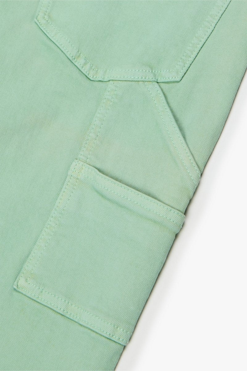 "MR. EXTENDO" STACKED FLARE JEAN GREEN