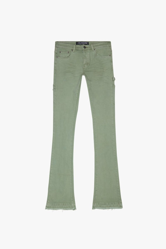 "MR. EXTENDO" STACKED FLARE JEAN LT. GREY