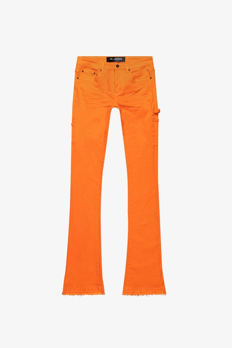 "MR. EXTENDO" STACKED FLARE JEAN ORANGE SUPER