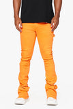 "MR. EXTENDO" STACKED FLARE JEAN ORANGE SUPER
