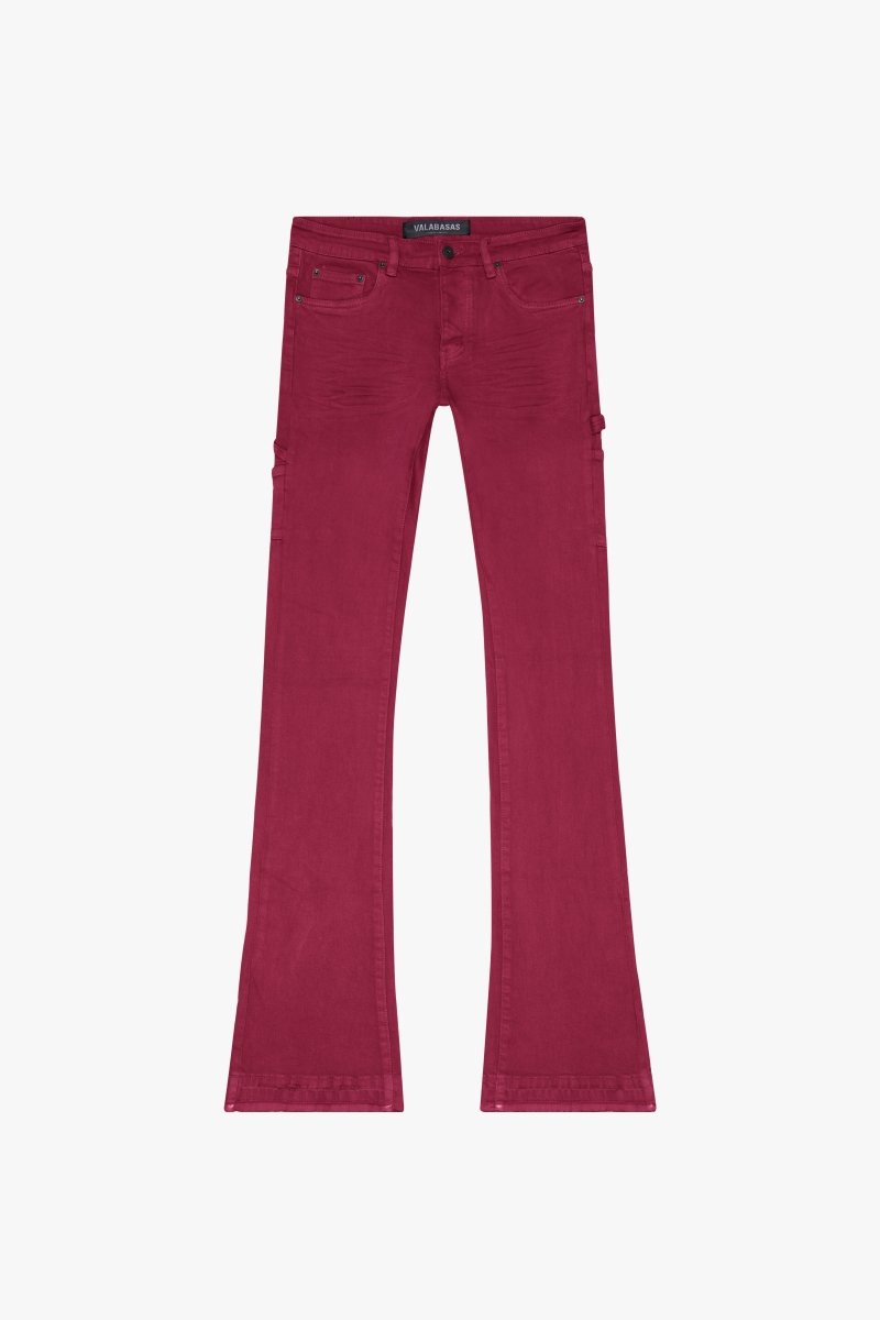 "MR. EXTENDO" STACKED FLARE JEANS PETAL PINK