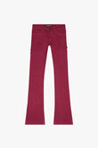 "MR. EXTENDO" STACKED FLARE JEANS PETAL PINK