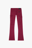 "MR. EXTENDO" STACKED FLARE JEANS PETAL PINK