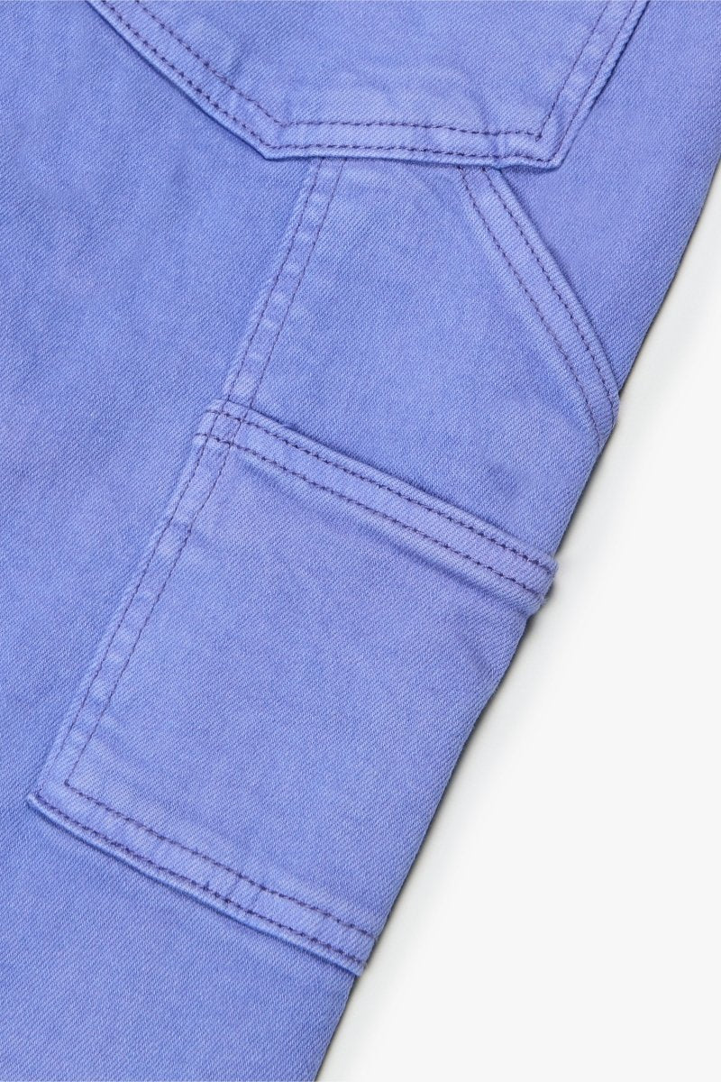 "MR. EXTENDO" STACKED FLARED JEAN PURPLE