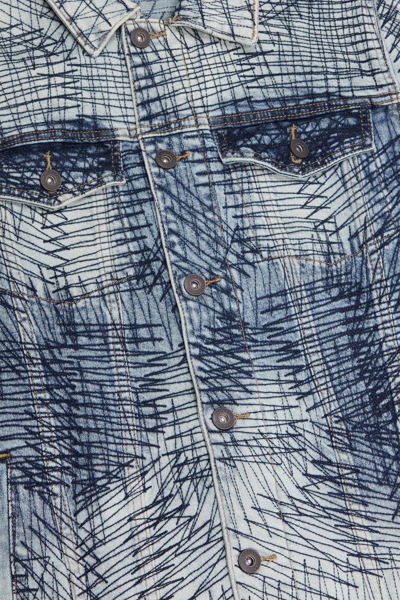 "MR. STITCHED" DENIM JACKET ARTIC MIDNIGHT
