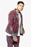 "MR. STITCHED" DENIM JACKET CORAL HAZE