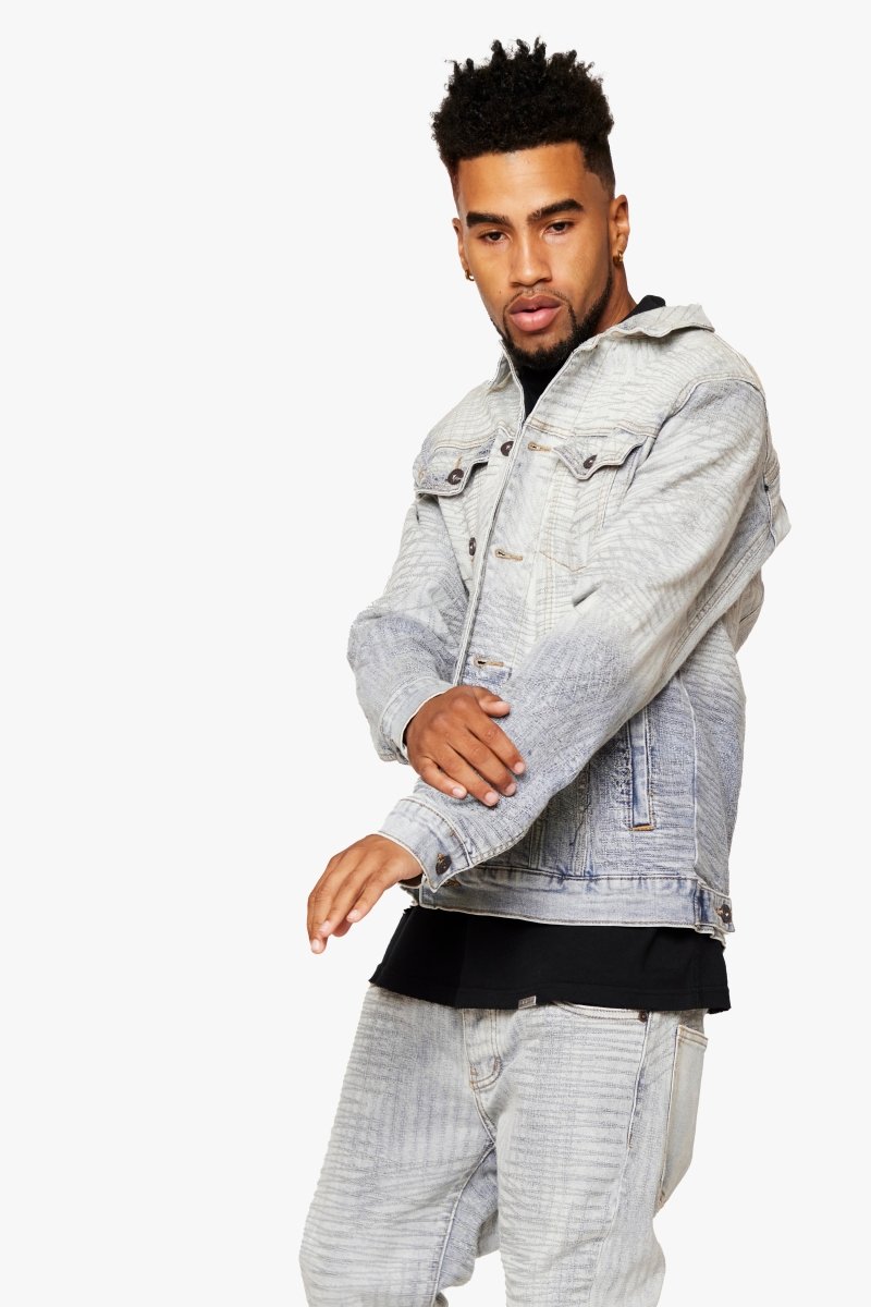 "MR. STITCHED" DENIM JACKET ICY AZURE