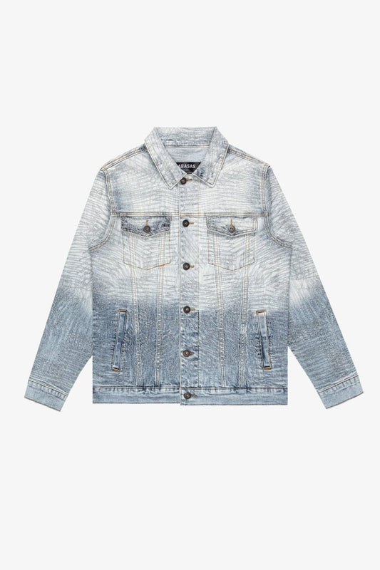 "MR. STITCHED" DENIM JACKET ICY AZURE