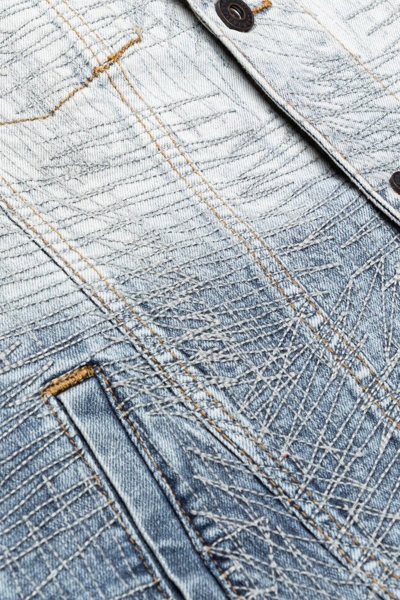 "MR. STITCHED" DENIM JACKET ICY AZURE