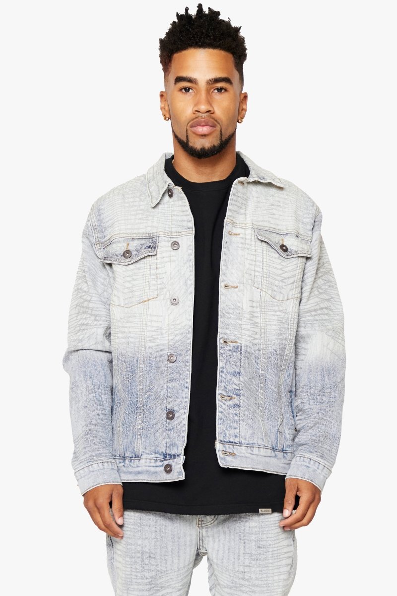 "MR. STITCHED" DENIM JACKET ICY AZURE