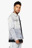 "MR. STITCHED" DENIM JACKET ICY AZURE