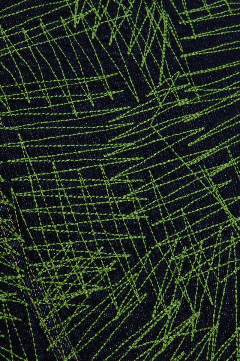 "MR. STITCHED" DENIM JACKET NEON NIGHTSHADE