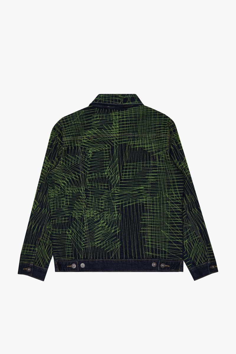 "MR. STITCHED" DENIM JACKET NEON NIGHTSHADE
