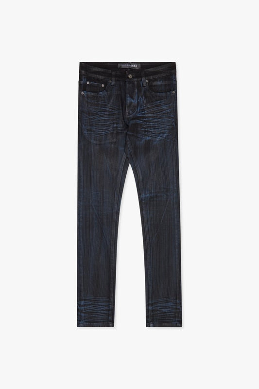Mr.Flex Skinny Jean Black/Blue waxed