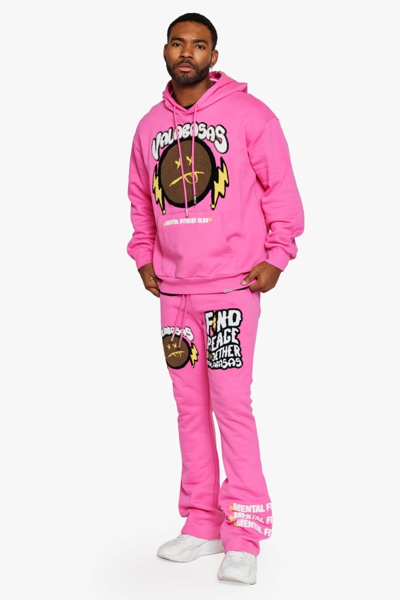 "MUTE" FLEECE SET CARMINE ROSE