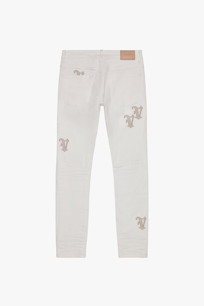 "NIMBUS" SKINNY JEAN WHITE GREEN