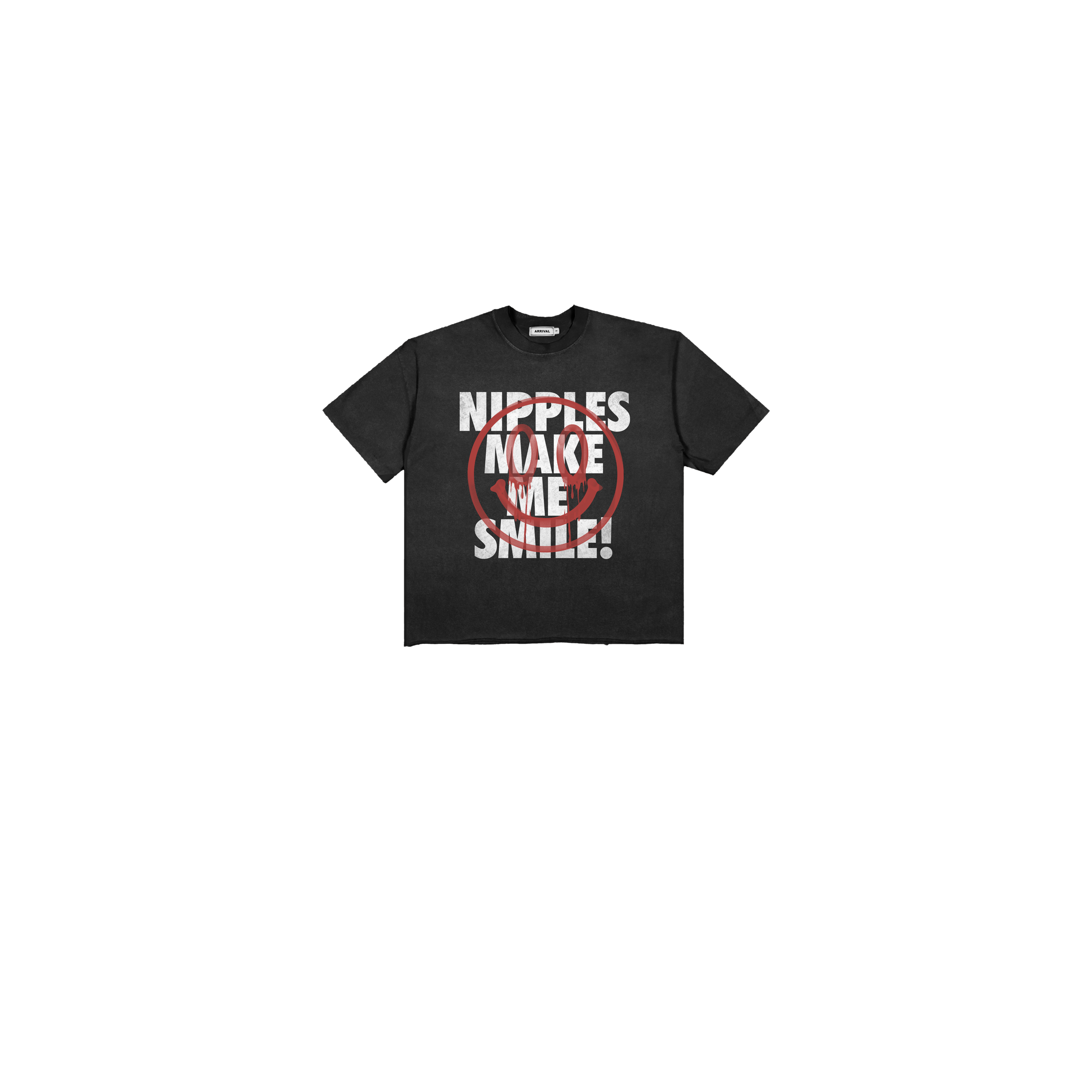 NIPPLES MAKE ME SMILE TEE (BLACK)