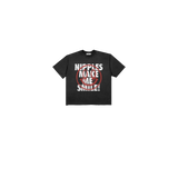 NIPPLES MAKE ME SMILE TEE (BLACK)