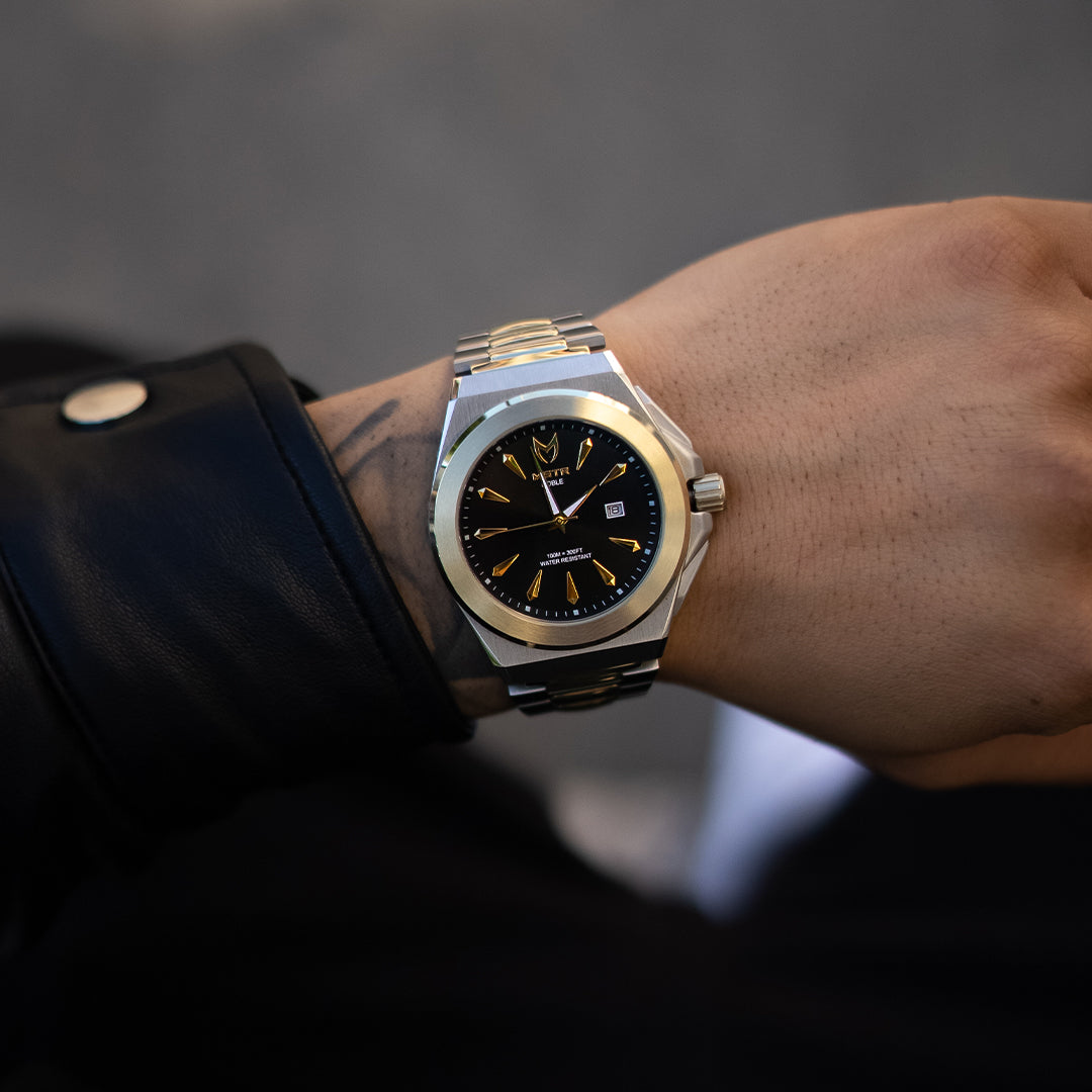 NO118SS - NOBLE CHAMPAGNE GOLD / SILVER STEEL TWO-TONE WATCH