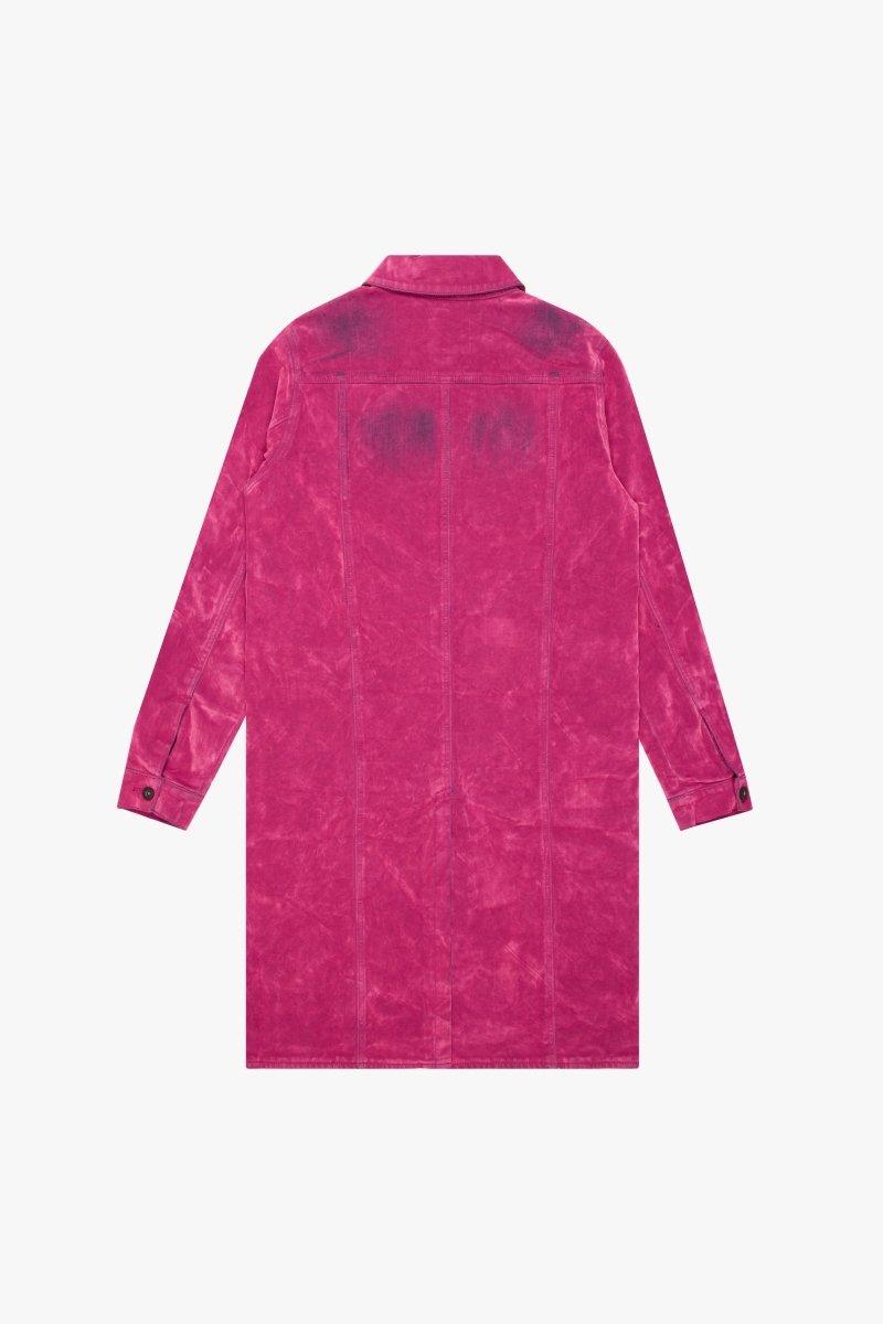 "NOCTURNE" SUEDE TRENCH COAT PINK