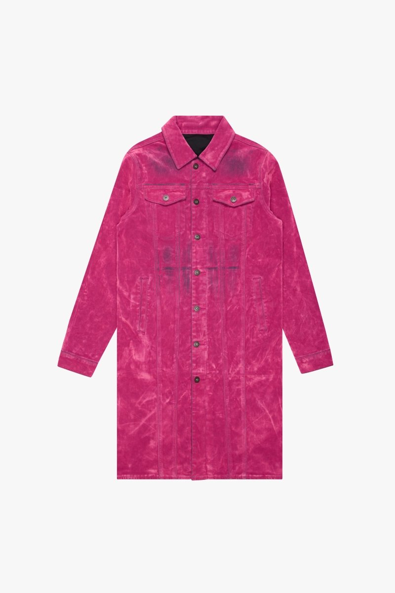 "NOCTURNE" SUEDE TRENCH COAT PINK