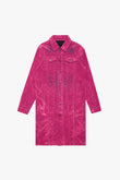 "NOCTURNE" SUEDE TRENCH COAT PINK