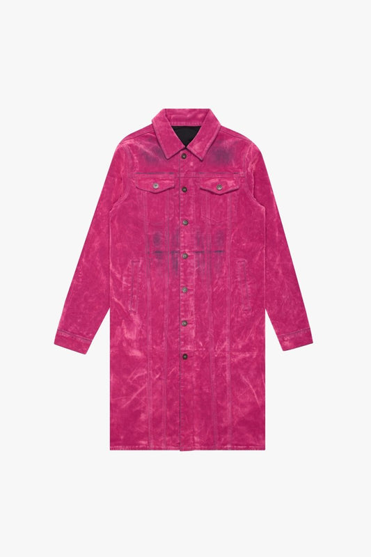 "NOCTURNE" SUEDE TRENCH COAT PINK