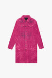 "NOCTURNE" SUEDE TRENCH COAT PINK