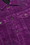 "NOCTURNE" SUEDE TRENCH COAT PURPLE