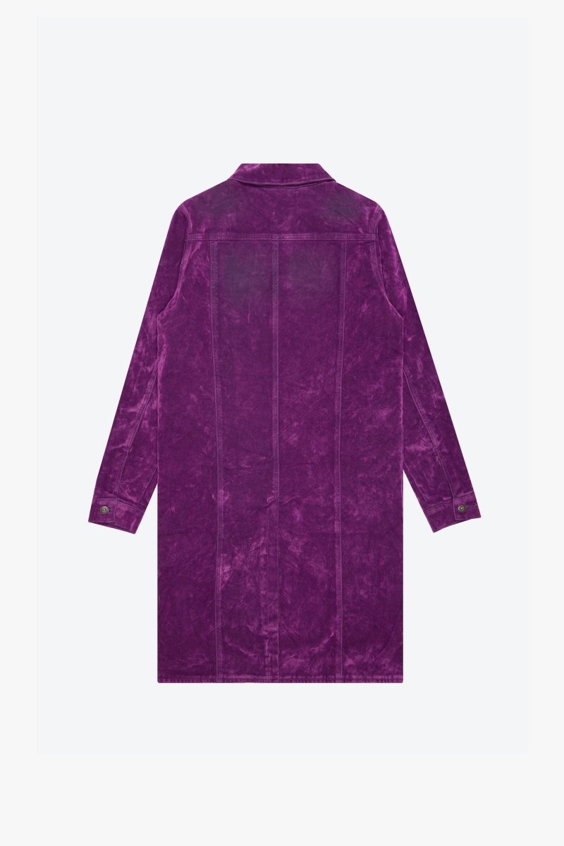 "NOCTURNE" SUEDE TRENCH COAT PURPLE