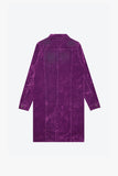 "NOCTURNE" SUEDE TRENCH COAT PURPLE